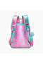 Printed Backpack with Adjustable Straps and Zip Closure - 16 inches - 7