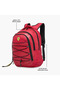 Solid Backpack with Adjustable Straps and Zip Closure - 17 inches - 8