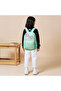Heart Applique Backpack with Adjustable Straps and Zip Closure - 17 inches - 2