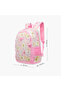 Floral Print Backpack with Adjustable Straps and Zip Closure - 18 inches - 2