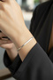 Italian Chain Model Xuping Non-Tarnish Silver Women's Bracelet - 4