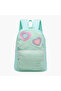 Heart Applique Backpack with Adjustable Straps and Zip Closure - 17 inches
