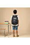 Printed Backpack with Adjustable Straps and Zip Closure - 18 inches - 3