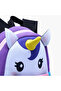 Unicorn Applique Backpack with Adjustable Straps and Zip Closure - 12 inches - 6
