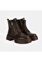 Women's Brown Lace-Up Leather Boots