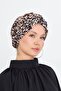 Powder Cross Gathered Hijab Bonnet Sandy Leopard Pattern 2511_06 - 2