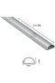 PVC Floor Trunking 1-Meter Grey, Self-Adhesive Cable Hiders (2, 20mm x 70mm) - 3