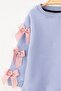 Pearl Bow Detail 3-Layered Fleece Inside Girls' Suit - 2