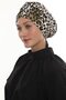 Gold Draped Casual Hijab Bonnet Sandy Leopard Pattern 2510_03
