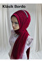 Accessories Included: Classic Burgundy Single-Piece Ready-Made Veil, Ready-Made Shawl, Ready-Made Turban