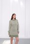 Women's Balloon Sleeve Patterned Mini Knit Dress