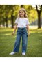 Girl's baggy fit wide leg jeans - 4