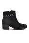 Black Emerald Zippered Fleece Women's Heeled Boots 325131 Z - 2
