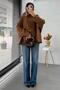 Premium Oversized Cashmere Poncho Coat - Tan - 7