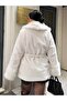 Fur Detailed Belted Plush Coat - 3