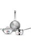 Platinum Triply Stainless Steel Cookware Set - 4 Pc (Kadai 24cm, Frypan 24cm, Saucepan 16cm)