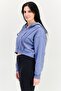 Women Loose Fit Heather Long Sleeve Training Sweatshirt, Lavender - 2