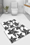 Digital Printed Washable and Non-Slip Based Starfish Bath Mat Toilet Set - 2