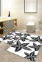 Digital Printed Washable and Non-Slip Based Starfish Bath Mat Toilet Set - 6