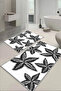 Digital Printed Washable and Non-Slip Based Starfish Bath Mat Toilet Set - 3