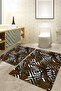 Digital Printed Washable and Non-Slip Based Palm Leaf Patterned Bath Mat Toilet Set - 6