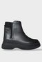 Casual Women's Suede Boots with Elastic Sides Black - Black