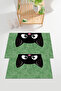 Digital Printed Washable and Non-Slip Based Cat Patterned Bath Mat Toilet Set