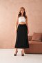 10574-Midi Length Stretchy Knit Pencil Skirt - 2