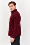 Men Sportswear Fit Long Sleeve Outdoor Sweatshirt, Maroon - 4