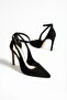 10.5 cm Thin Heel Black Suede Stiletto Heeled Shoes 2196 - 4