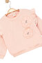 Girl's Sweatshirt Fleece-Lined Fabric Pink Long Sleeve Floral Pattern Children's Sweat - 4