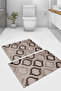 Digital Printed Washable and Non-Slip Base Mug Model Patterned Bath Mat Toilet Set - 2