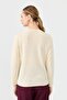 بلوزة نسائية من الصوف الأساسي بأكمام طويلة وياقة دائرية من Bone - 6