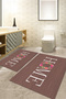 Digital Printed Washable and Non-Slip Based Floral Home Written Bath Mat Toilet Set - 6