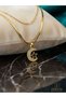 Luna Star Charm – Gold Color Exquisite Women's Necklace with Crescent and Star Figures