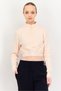Women Sportswear Fit Long Sleeves Outdoor Sweatshirt, Peach