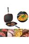 Two Sided Double Grill Non stick Pan Black Red 36x15x8cm - 2