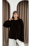 Women's Brown New Season Crew Neck Spanish Sleeve Stylish Knitwear Sweater. 2559 - 7