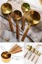 4Pcs Large Size Stainless Steel Wooden Handle Measure Spoon Set Measuring Cup 60ml 80ml 125ml 250ml