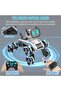 Eight-Wheel Remote Control Robot Dog - Gesture Control, Music & Lights Robot , Black - 3