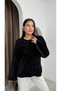 Women's Black New Season Crew Neck Spanish Sleeve Stylish Knitwear Sweater. 2559 - 6