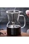كيمكس صانعة القهوة المقطرة الزجاجية ابريق قهوة بفلتر استيل 800ml - 3