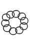 - Set de 10 elastice negre din păr terry