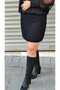 Buttoned Portoriko Fabric Mini Skirt with Zipper Without Aater - 3