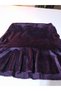 Eid Girl's French Velvet Flounce Skirt Short Mini Ruffle Elastic Waist Purple - 5