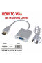 كابل محول HDMI إلى VGA مع صوت - متوافق مع الكمبيوتر والتلفزيون والعرض والشاشات - 4