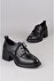 Seç 1036 genuine leather high heel shoe (heel height: 6 cm) black - 7