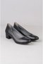 Seç 105 Genuine Leather Heel Shoes for Women (Heel Height: 4 cm) Black