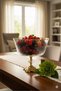 Large Size Bowl with Metal Legs and Gold Details - Presentation - Serving - Salad Bowl - 2