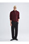 Zippered Stand Collar Men's Knitwear Sweater - 2